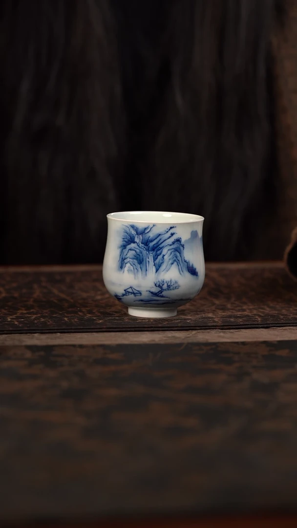 【闪购商品】杯HLX陶瓷重工瀑布图高炉式杯 随机