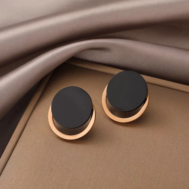 钛钢耳饰 小众设计感耳钉2023年新款气质网红耳环饰坠女高级感