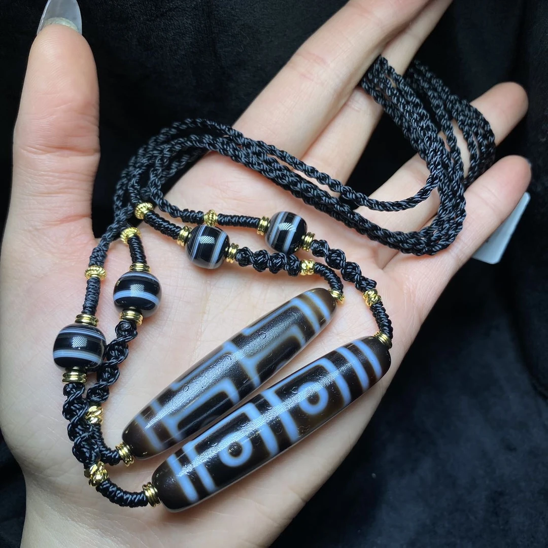 【佳哥推荐】  J12586-玛瑙脖挂（四眼）-多样性发其一-56*12mm