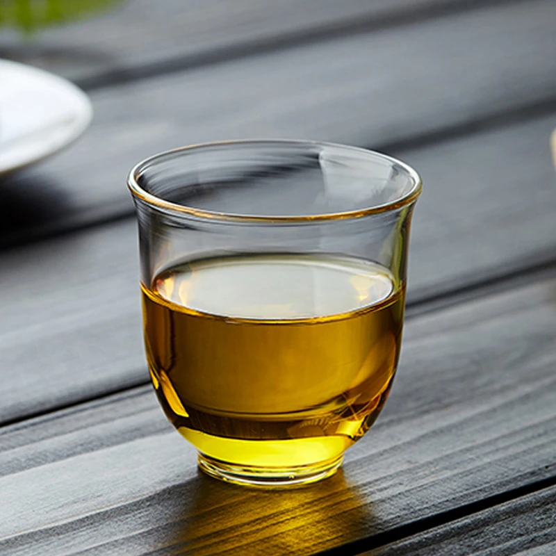 玻璃小茶杯加厚耐热主人杯家用功夫茶具透明喝水品茶杯茶碗手工