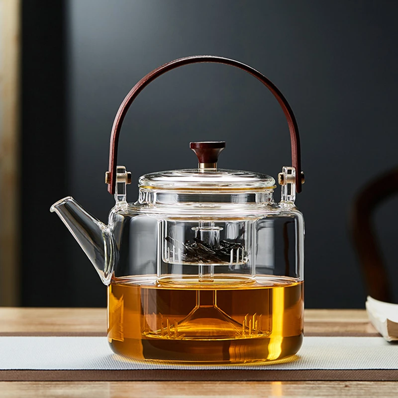 玻璃煮茶壶蒸茶器电陶炉烧水壶家用黑茶白茶养生壶提梁泡茶器茶具