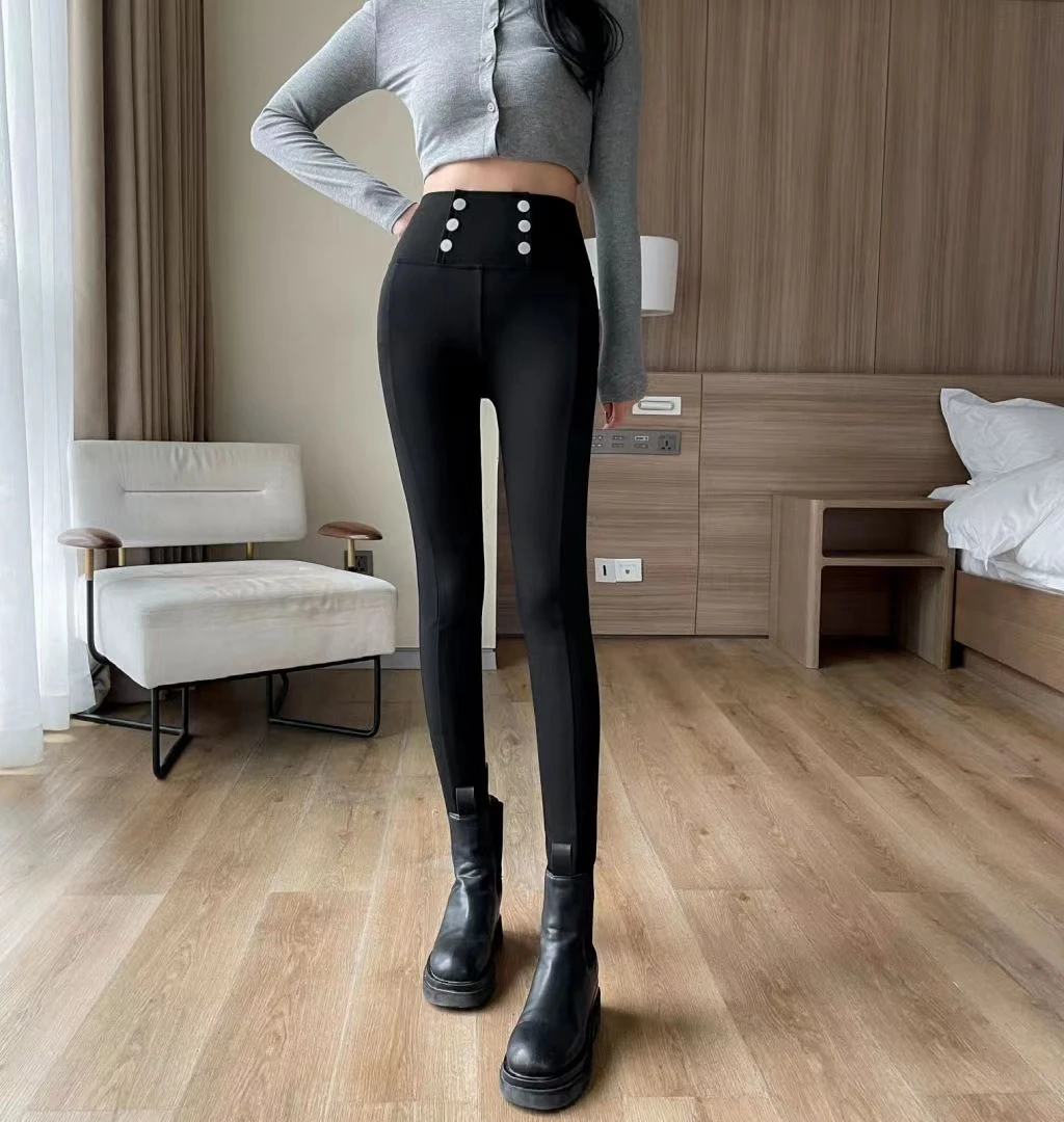 玻尿酸润肤小脚束腰裤外穿高腰显瘦提臀芭比裤