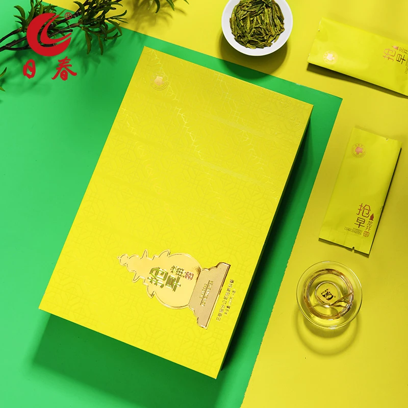 日春茶叶 龙井茶明前礼盒装绿茶【抢早龙井茶600】125g春茶