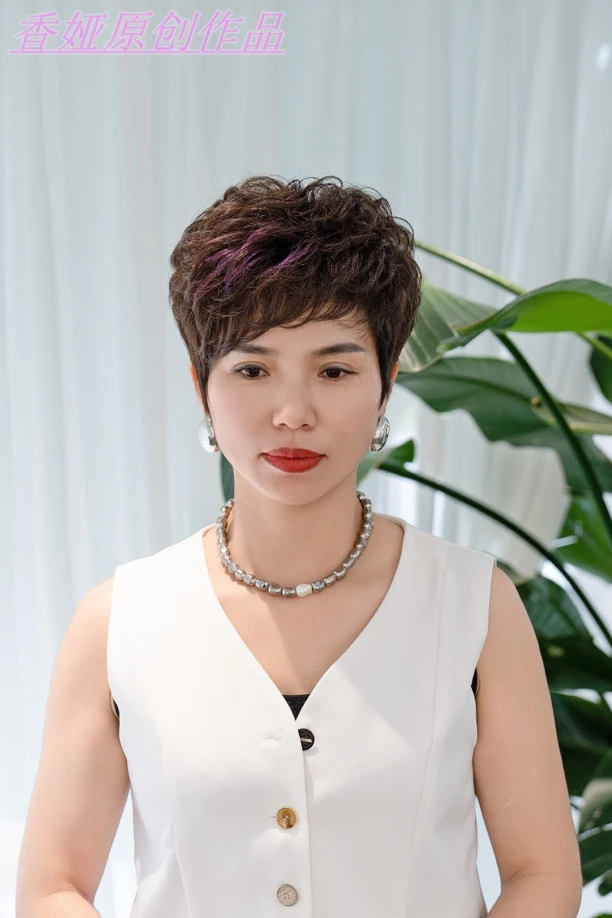 4⃣️号香娅发妆纯手工超轻超薄透气挑染纹理款假发