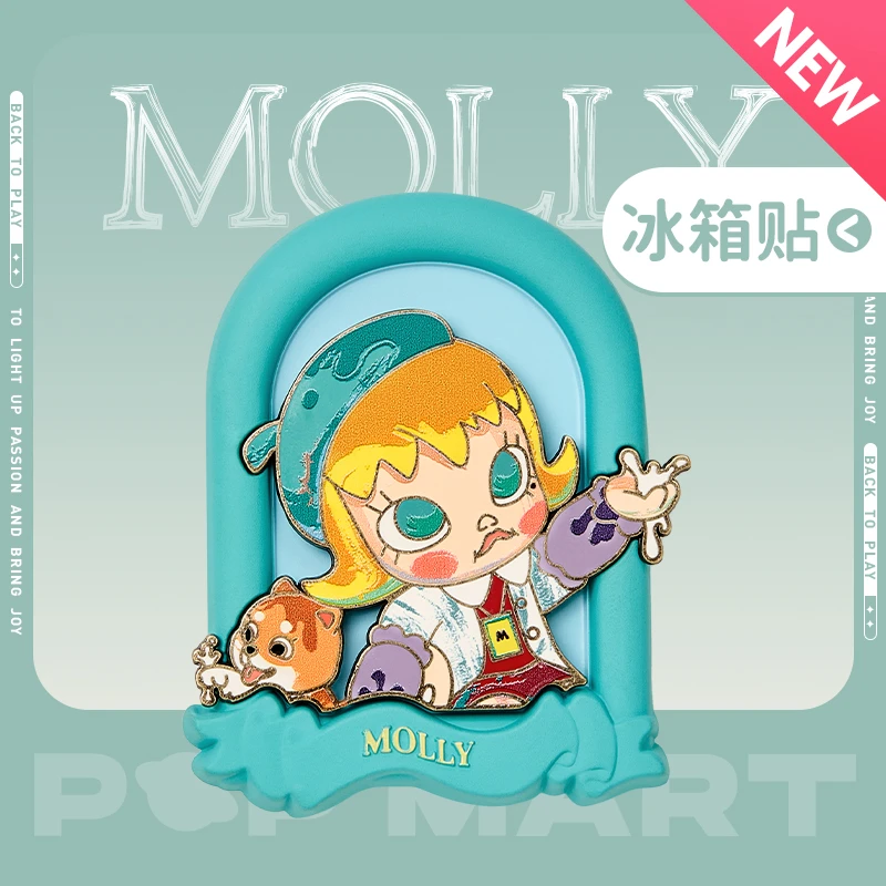 泡泡玛特MOLLY周年雕塑经典回归2系列-盲盒冰箱贴--仓发福袋