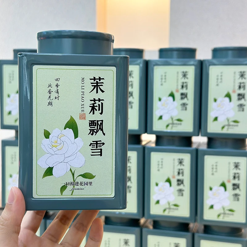 2024茉莉飘雪浓香型新茶茉莉花茶茶叶新茶绿茶郁花草茶叶罐装