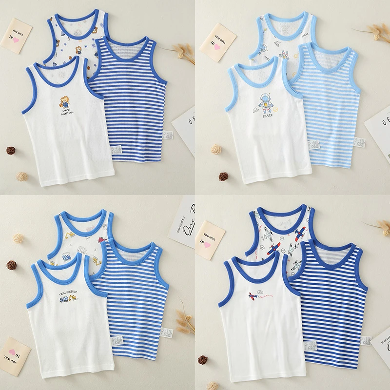 【断码清仓】儿童纯棉背心男童吸汗透气打底衫宝宝薄款无袖T恤