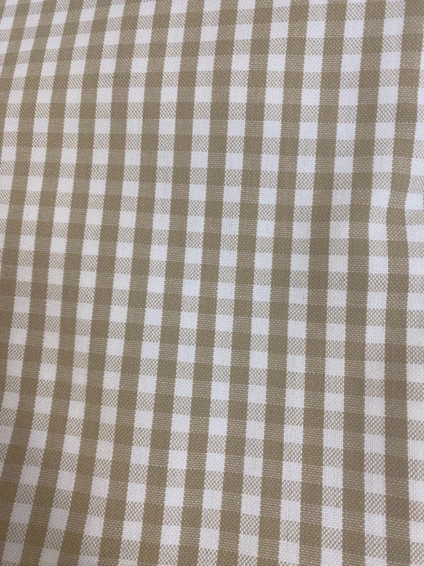 140*200咖色色织格桌布