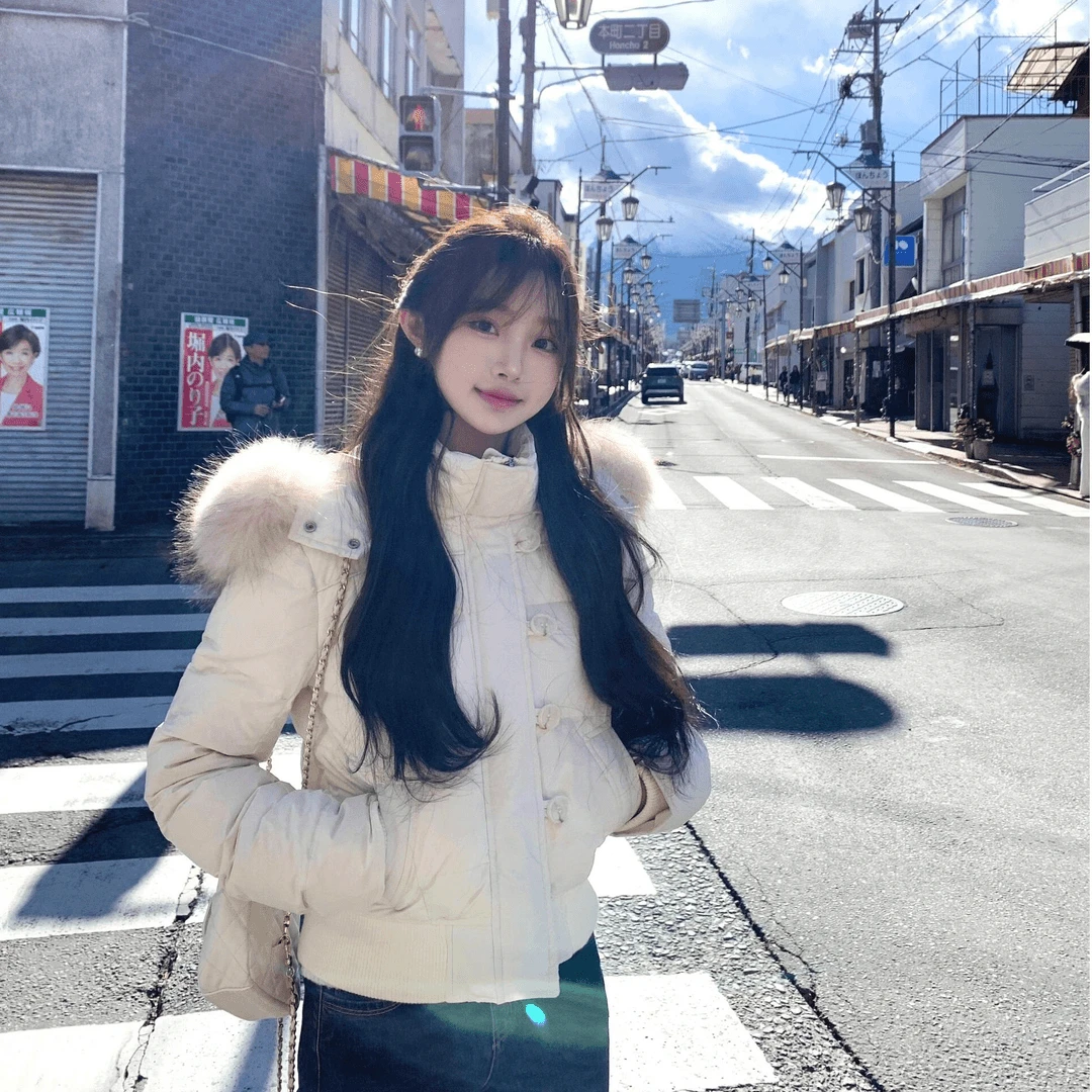 微胖妹妹大码韩毛领连帽棉服外套女冬加厚小个子立领短棉衣棉袄潮