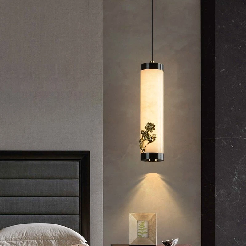 新中式全铜小吊灯餐厅吧台客厅背景墙卧室床头走廊过道国风全铜灯