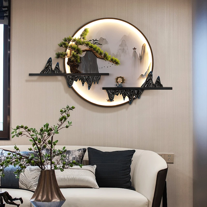 中国风禅意全铜实木壁灯新中式客厅卧室床头灯背景墙灯轻奢家用