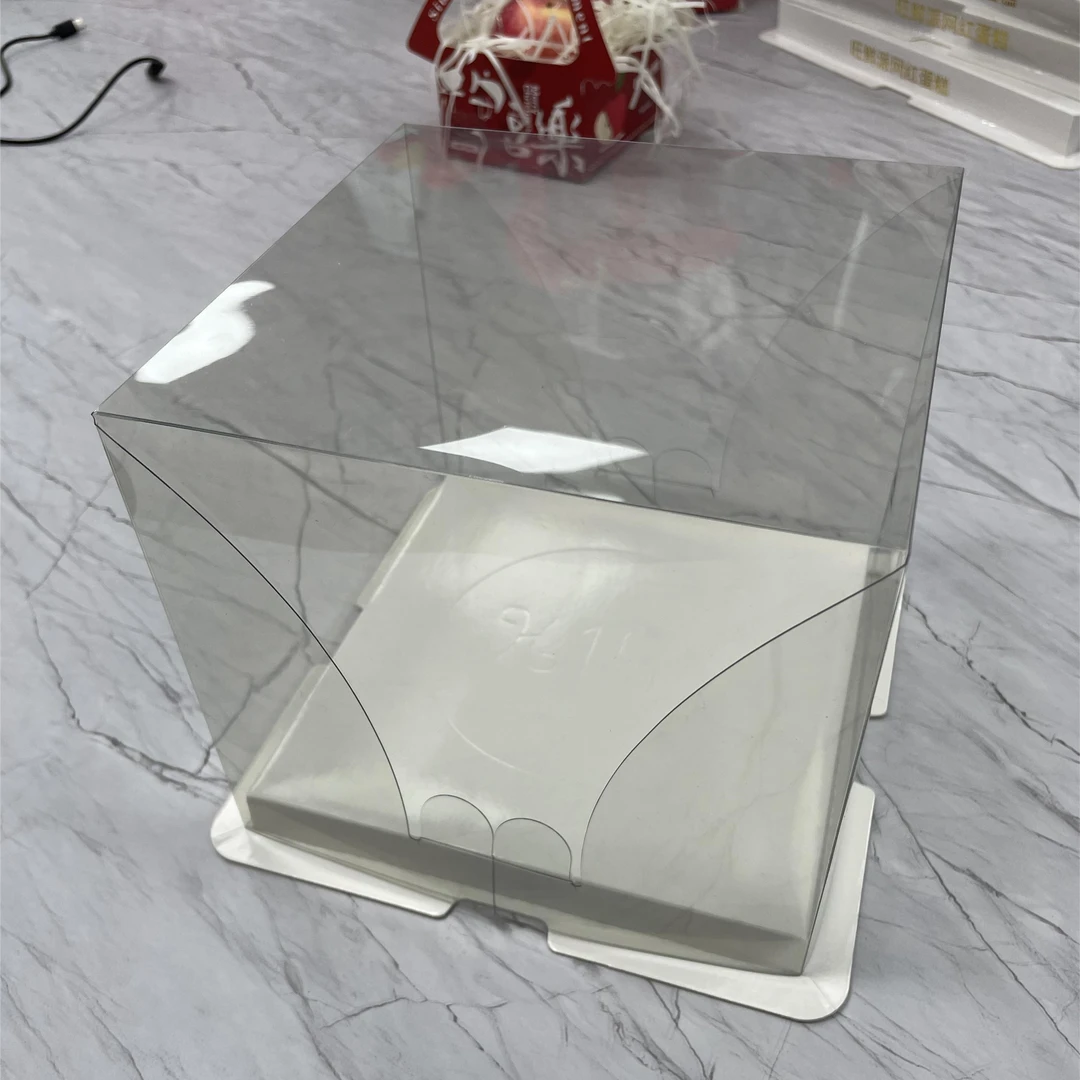 【二合一】全透明简约大气高级感蛋糕盒子包装盒批发网红商用立体