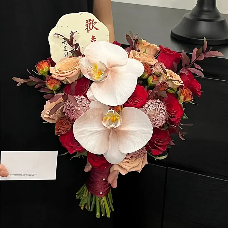 结婚领证手捧花真花鲜花速递同城玫瑰新娘婚礼订婚求婚花束