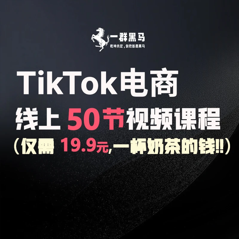 （苹果手机专用）一群黑马TikTok跨境电商视频培训课程