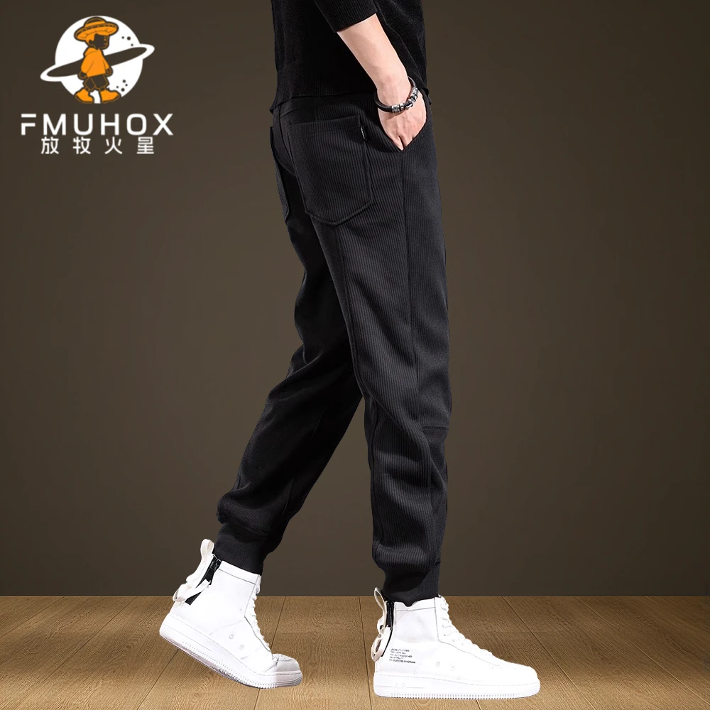 @放牧火星 高级感休闲裤男美式潮牌宽松束脚裤2024秋冬季百搭裤子