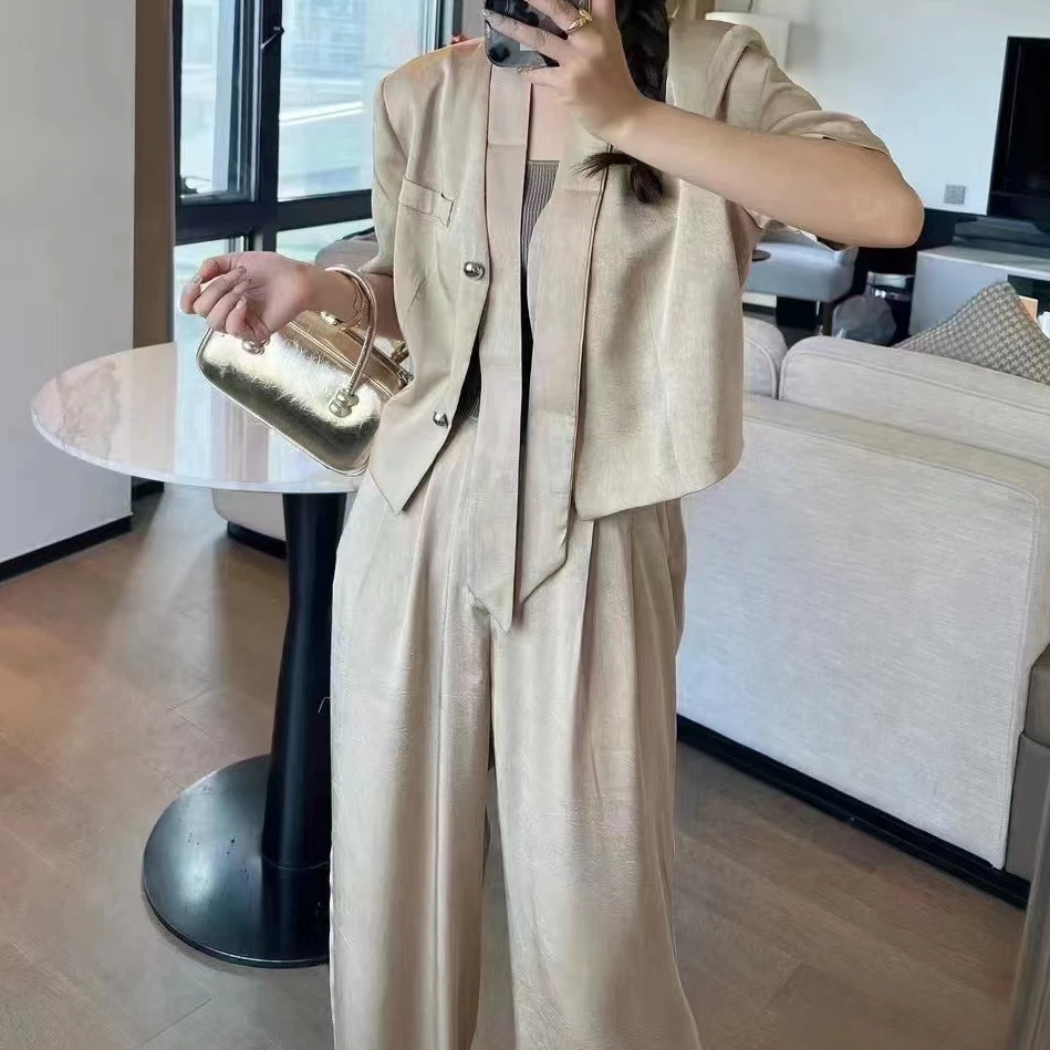 814  OUPAN/欧盼服饰领带龟裂纹平滑套装（品牌清货无吊卡）W