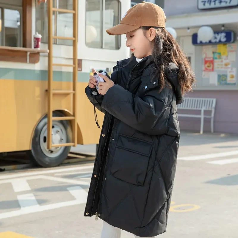 冬季新款女童冬装棉衣外套20233新款羽绒服韩版休闲中大童加厚中