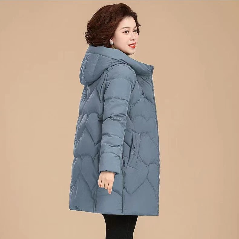冬季爆款新款妈妈羽绒(棉)服中长款大码新款老年人棉袄中老年女