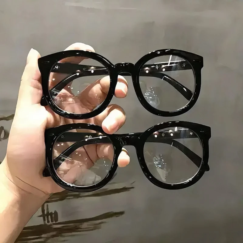 新款早八素颜百搭神器0-600度近视眼镜潮流大框日系黑框女防蓝光