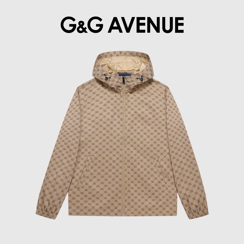 法国G&G AVENUE 秋冬新款潮牌男连帽外套夹克男女同款