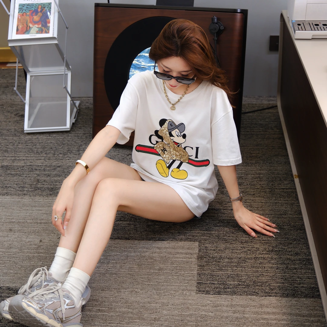 2025春夏刺绣米奇短袖T恤新款D2022【玥】