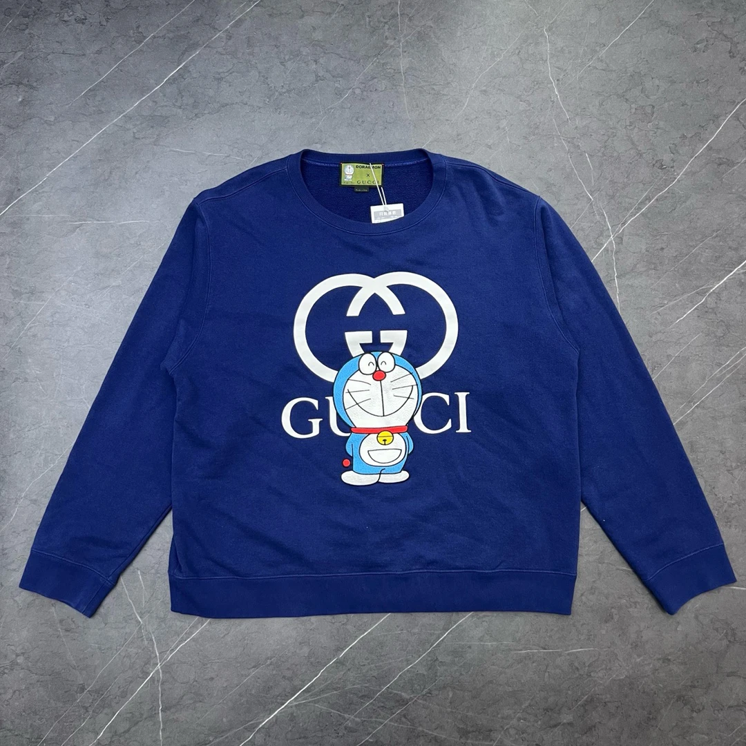 GUCCI 古驰 99新 哆啦a梦联名胸前大logo 卫衣 XL码
