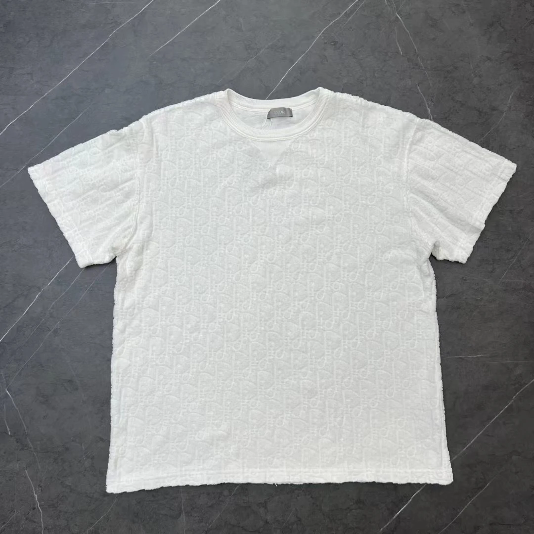 Dior/99新/s码 迪奥 白色毛巾满印logo 短袖