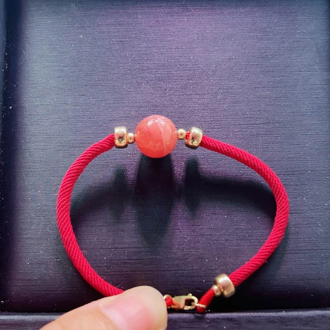 菱锰矿（红纹石）手绳合金