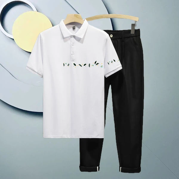 LZ2213 新款夏季短袖男 POLO衫休闲百搭青少年常规翻领商务 森林~