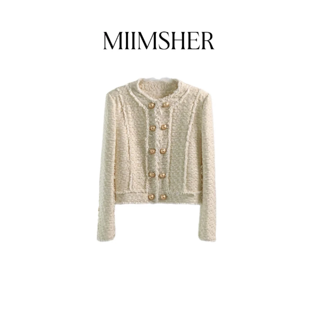 白蒙代尔【邓家佳同款】秋季新款上衣女外套百搭MS231205