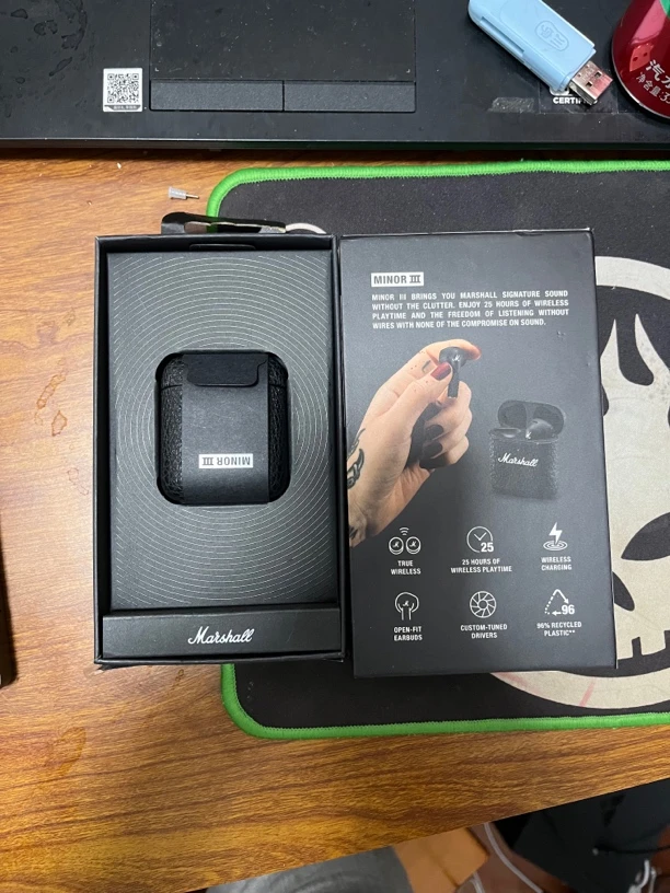 99新 MARSHALL MINOR lll耳机真无线3代蓝牙长续航 黑色
