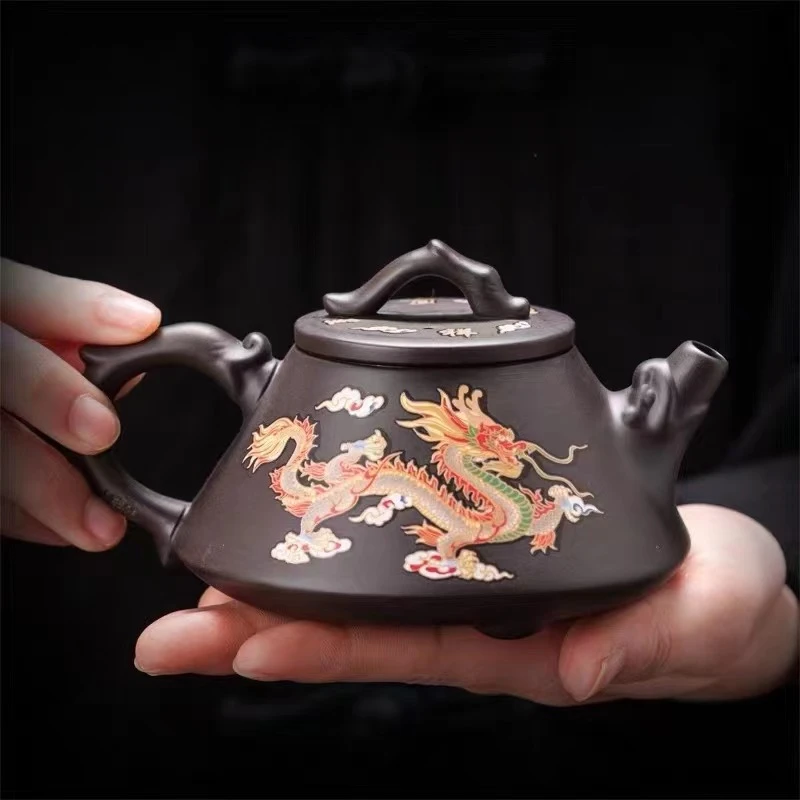 遇热变色石瓢凤鸣壶