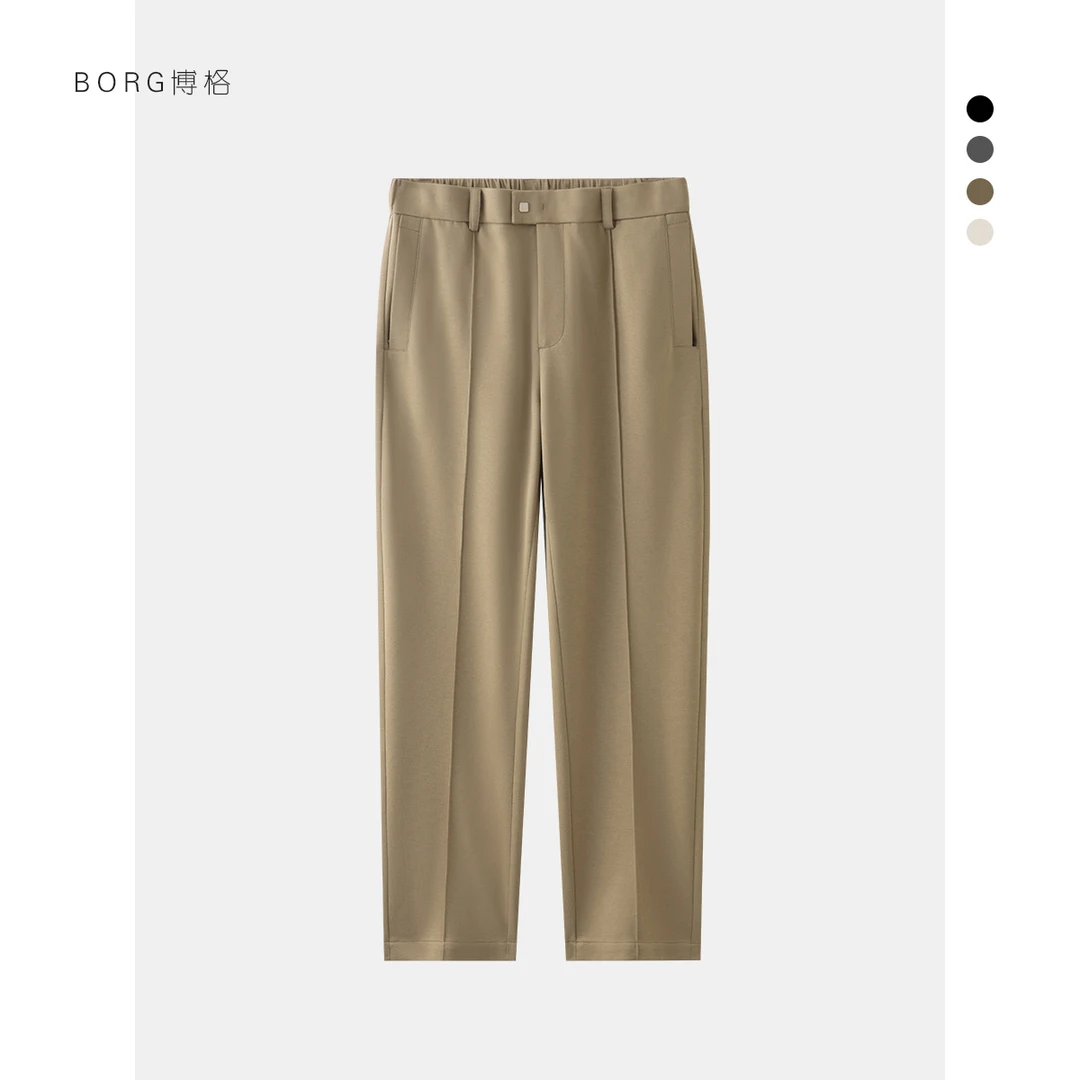 秋季休闲裤男韩版宽松直筒裤百搭高级感西装裤垂感男士休闲西裤