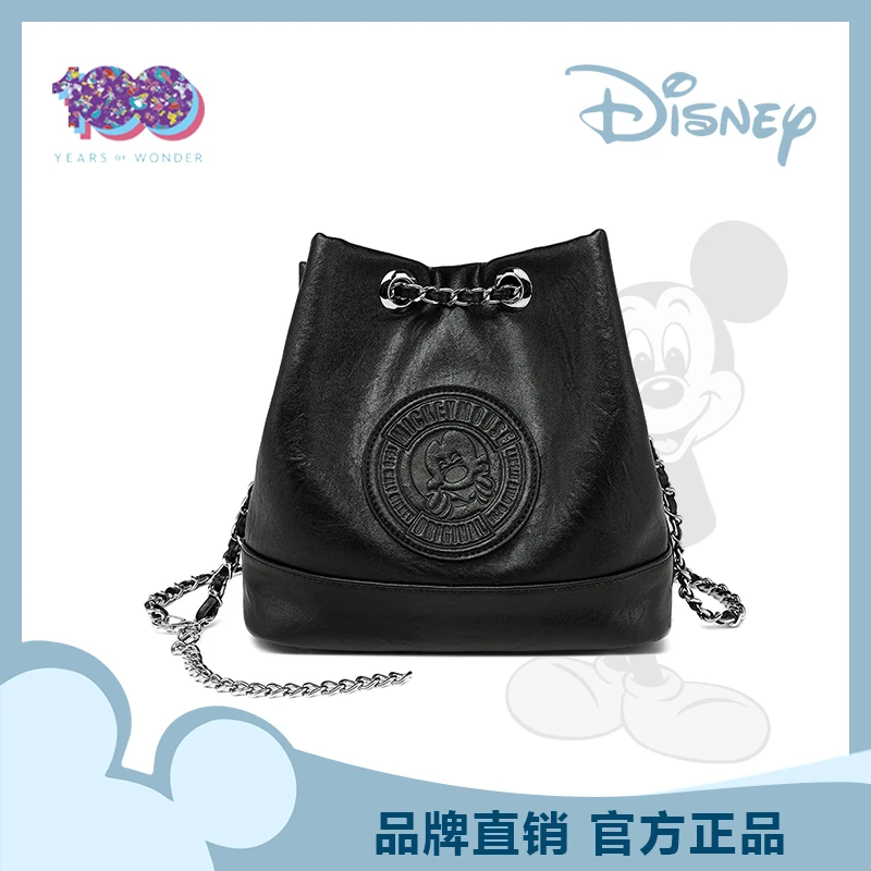 Disney/迪士尼「100周年纪念款」时尚链条水桶包轻奢通勤双肩包A