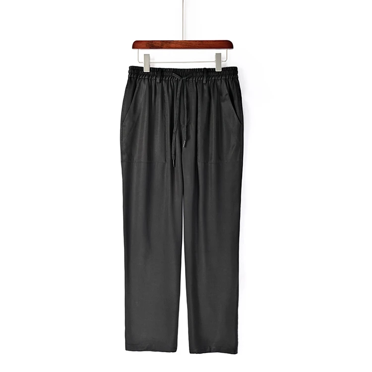 88328 男士长裤桑蚕丝皮子双面重缎香云纱夏季中国风透气休闲裤