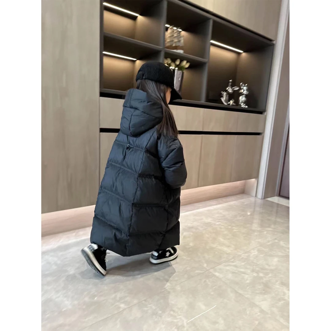 反季韩版童装儿童羽绒服过膝长款冬装男童女童宝宝90白鸭绒外套潮