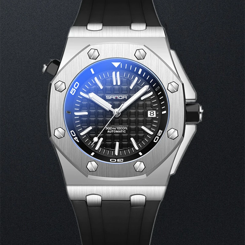 新概念简约创意不规则手表男士日历防水夜光全自动石英表时尚潮流