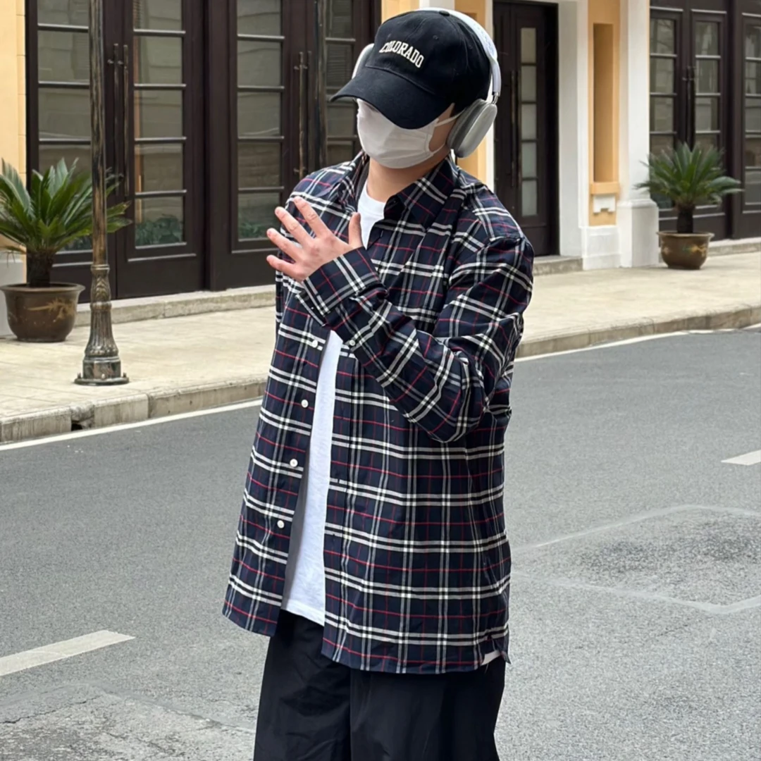 全新未使用 BURBERRY/博柏利 经典格纹长袖男女款衬衫 8004835