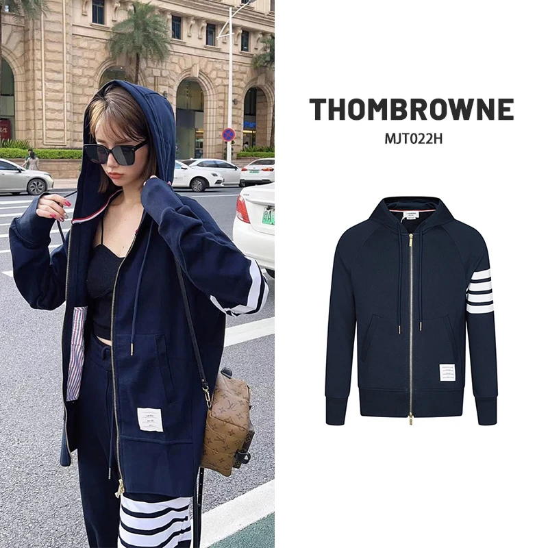 全新未使用 THOMBROWNE 汤姆布朗袖标连帽外套 MJT022H00535-461