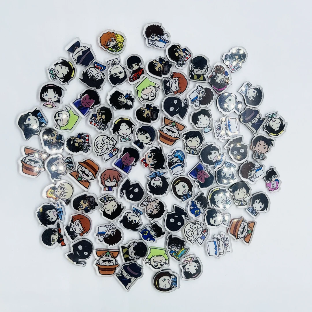 名侦探柯南2/4cm亚克力片混装手机扣钥匙扣冰箱贴可爱diy手工配件