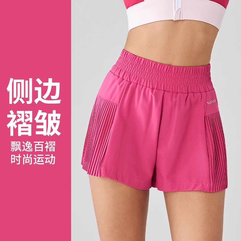 瑜伽健身裤女生高腰速干跑步夏季防走光外穿薄运动短裤女款