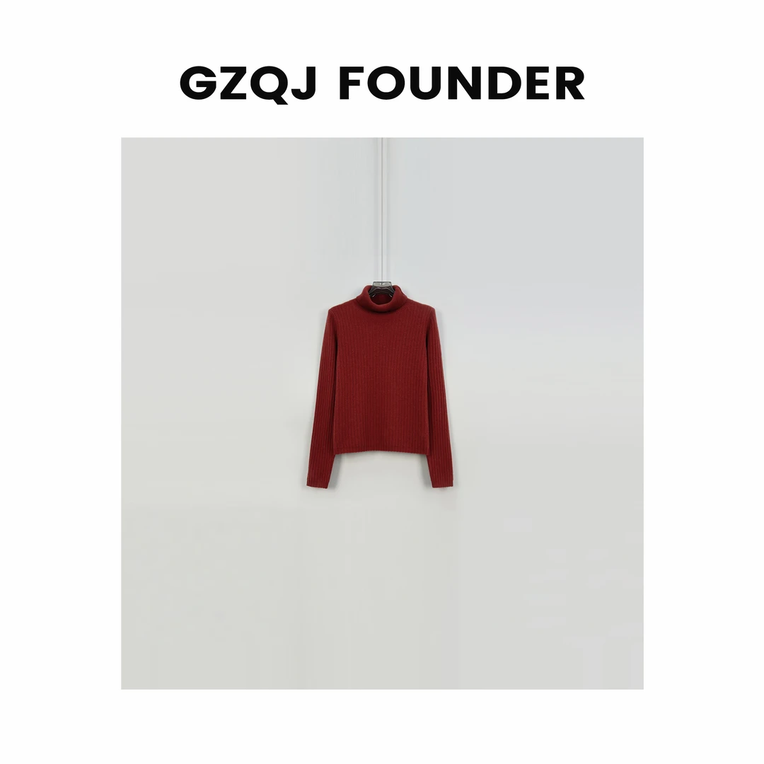 反季！【情绪毛衣】 设计感时尚百搭半高领套头毛衣 6187