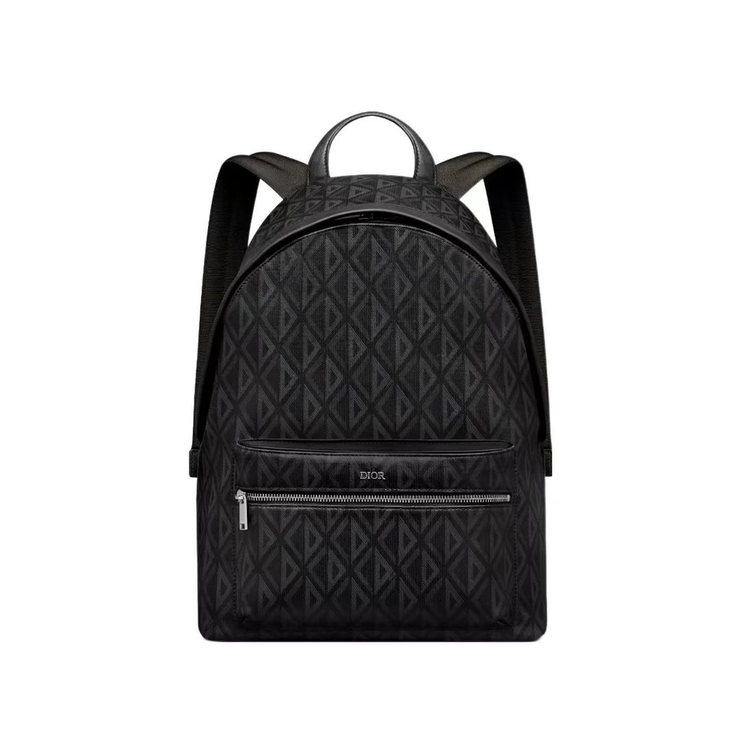 99新 DIOR/迪奥 新款几何满印黑色双肩包