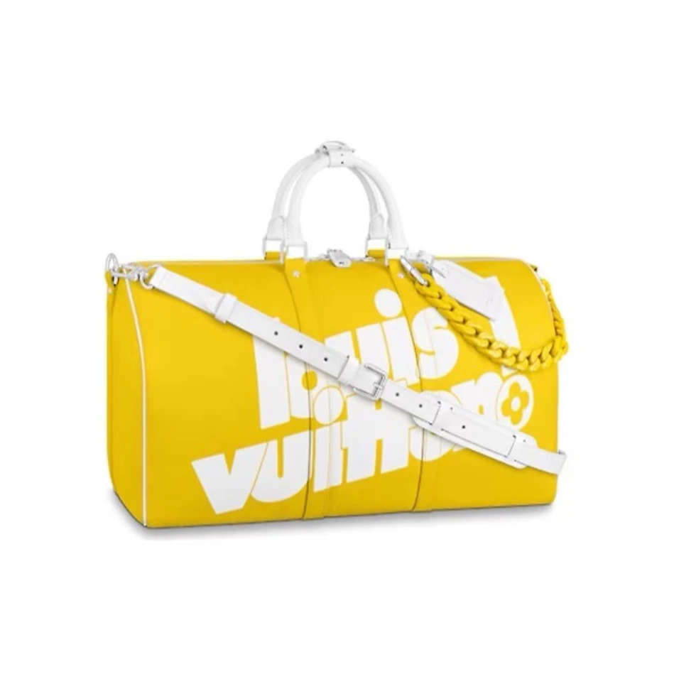 99新 LouisVuitton/路易威登 keepall50胶囊系列涂鸦旅行袋