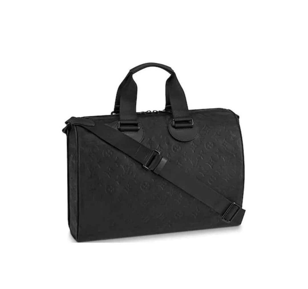 99新 LouisVuitton/路易威登 speedy40 黑色全皮压纹旅行袋