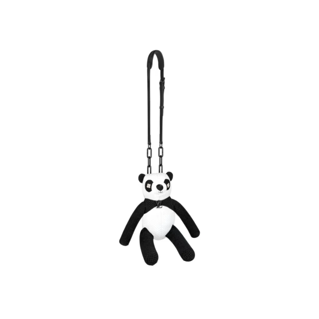 99新 LouisVuitton/路易威登 秀款panda熊猫玩偶包斜挎包