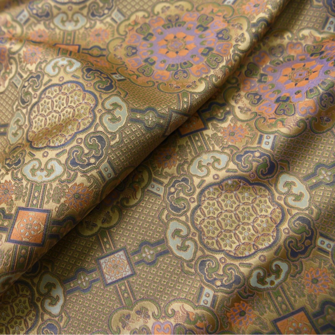 宋锦面料 织韵八达 咖  国风新中式面料