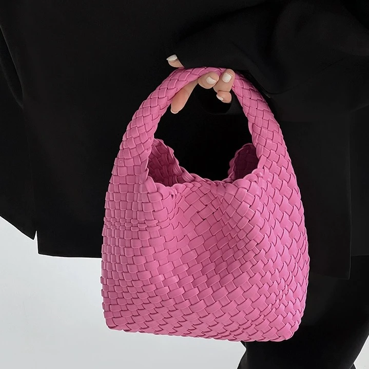 高质感手工编织小托特包手提包包女包2024新款大容量潮流菜篮子包