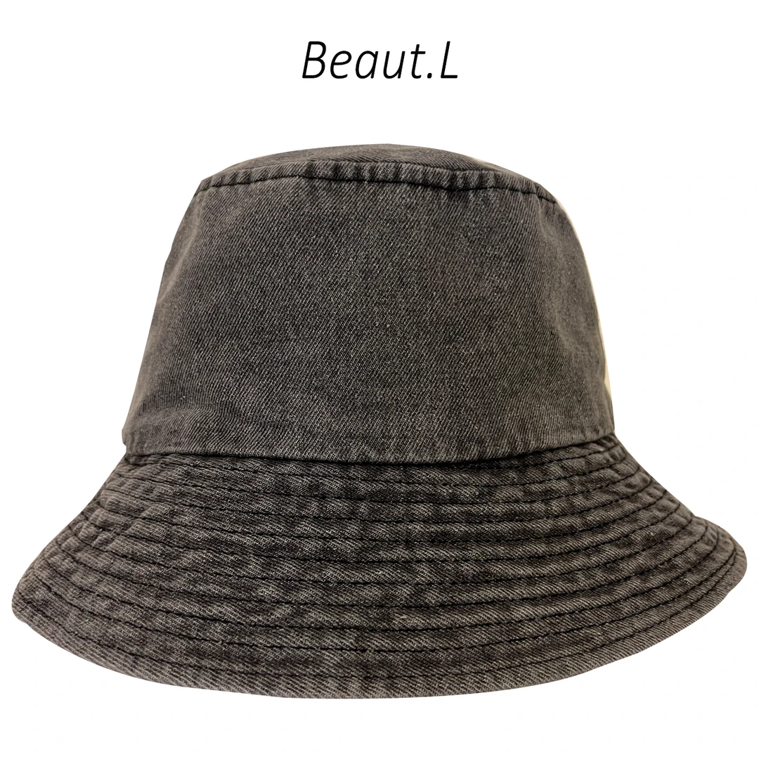 【Beaut.L】欧美设计师款牛仔做旧复古渔夫帽遮阳时尚休闲经典百搭