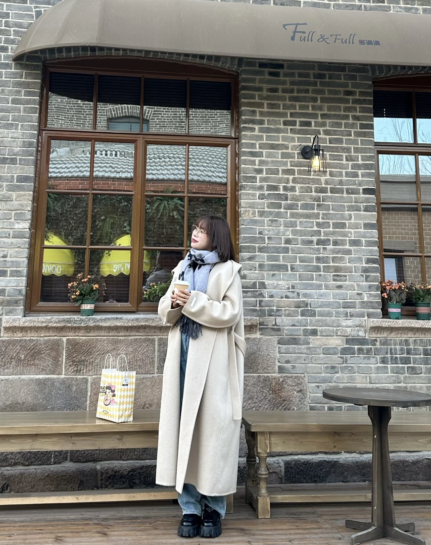 【时光独白/长款】长款双面手缝大衣保暖加厚冬季简约设计感